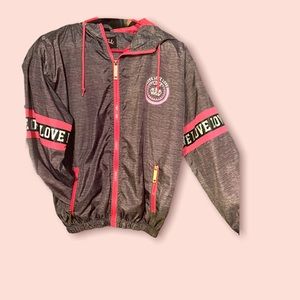 Grey & Pink Windbreaker